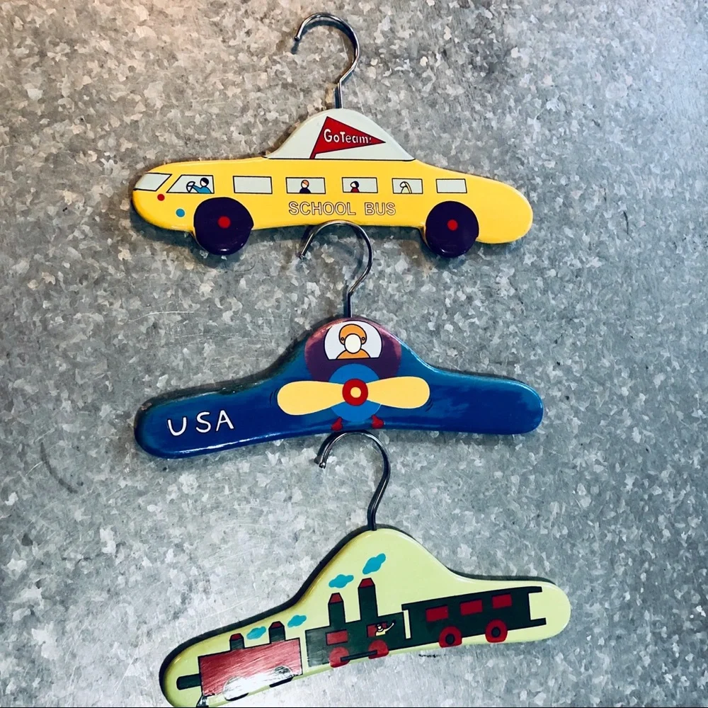 Decorative Wooden Hangers Child’s Closet.